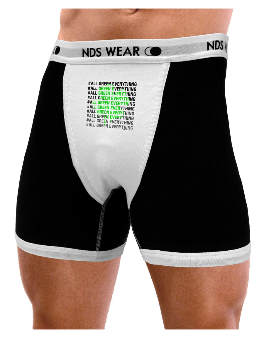All Green Everything Clover Mens Boxer Brief Underwear-Boxer Briefs-NDS Wear-Black-with-White-Small-NDS WEAR