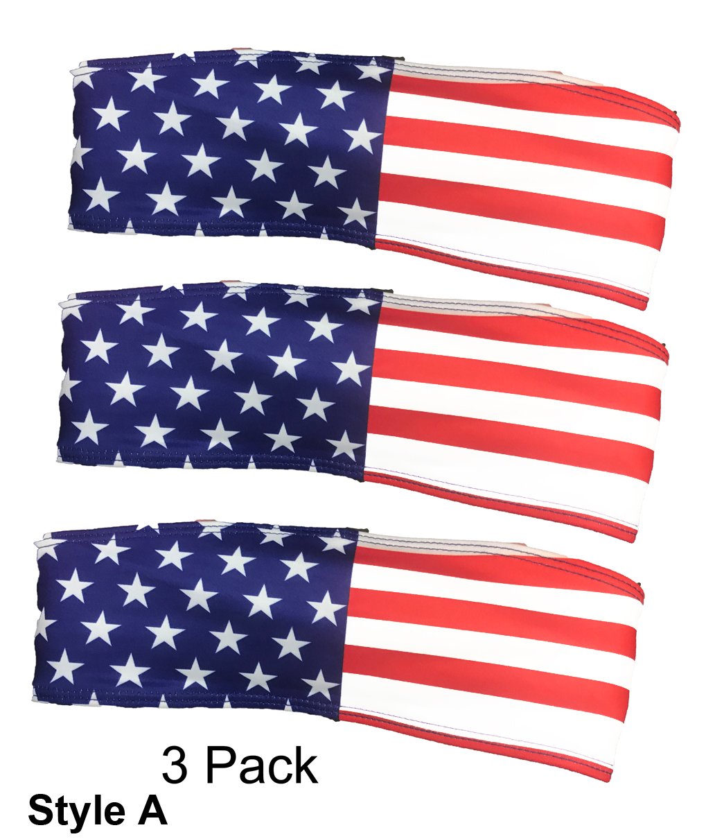 American Flag Headband - Stylish and Patriotic Head Wrap-headband-Neptio-3 PACK-NDS WEAR