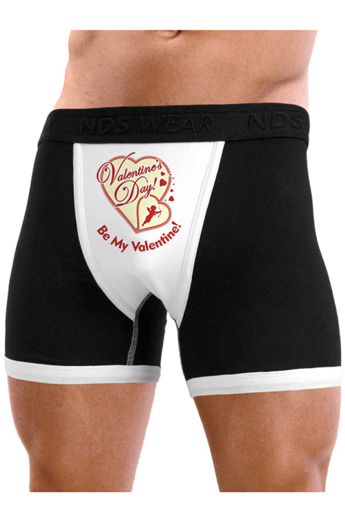 Be My Valentine - Mens Boxer Brief-Mens Brief-NDS Wear-Small-Black/White-NDS WEAR