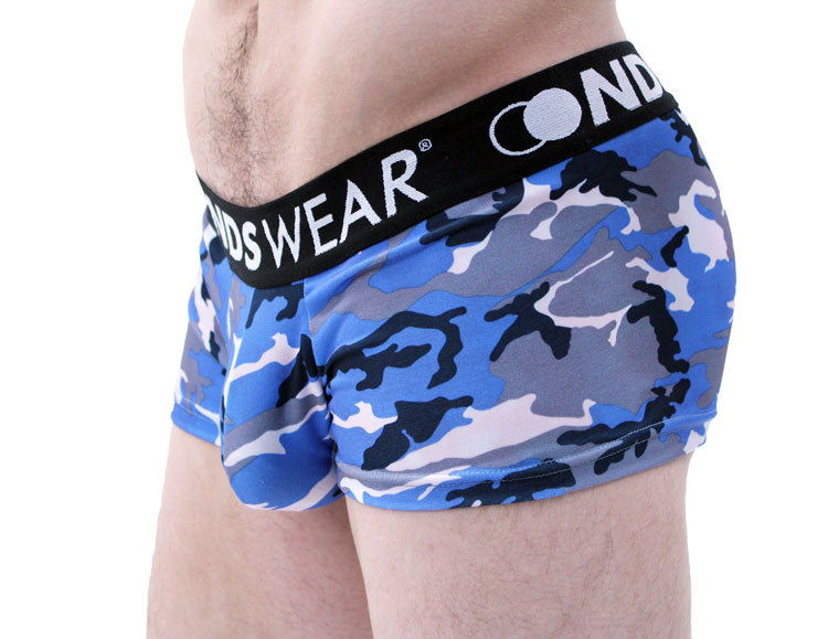 Blue Camo Men's Trunk Underwear-Mens Trunk Underwear-NDS Wear-NDS WEAR