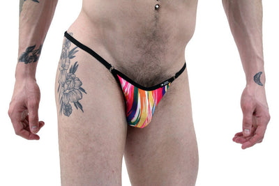 Brush Stroke Art String Bikini Brief Underwear-Mens Bikini-NDS WEAR-NDS WEAR