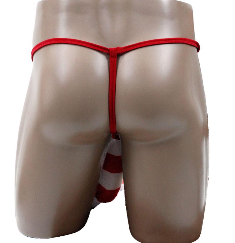 Christmas Holiday Print Men's Candy Cane G-String - By NDS Wear-G-String-NDS Wear-NDS WEAR