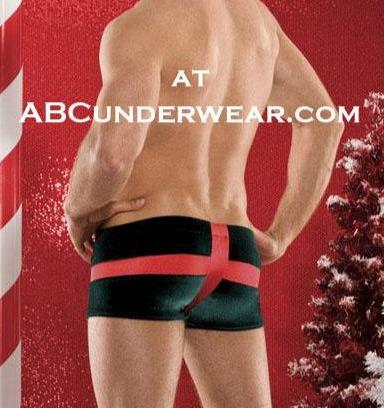 Christmas Present Mens Boxer Brief - Holiday Underwear Surprise
