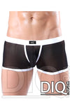 DIQ Air Trunk Sheer Men's Underwear-Mens Trunk-DIQ Wear-Small-Black/White-NDS WEAR