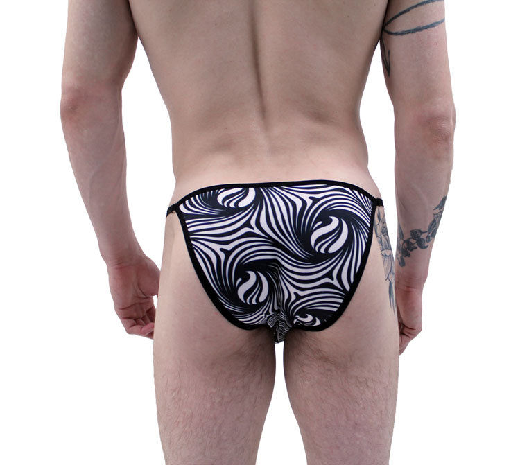 Festivo Black Zebra String Brief Underwear-Mens Briefs-NDS WEAR-NDS WEAR