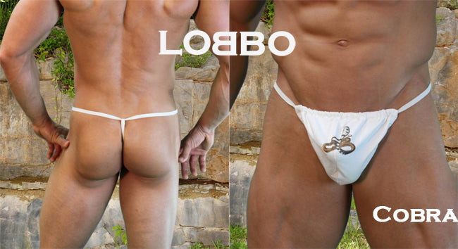 Fun Print G-Strings By Lobbo-NDS Wear-Lobbo-Small-Medium-Cobra-White-NDS WEAR
