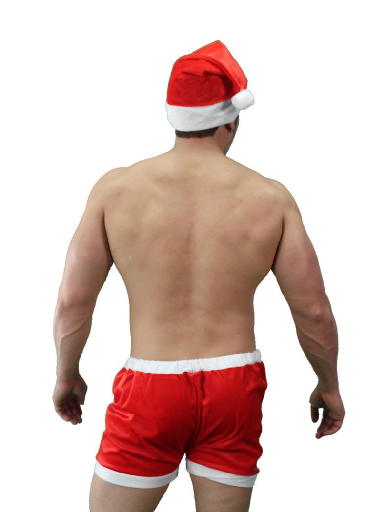 Man's Holiday Boxer Set Sexy Santa for Men-Mens Costume-NDS Wear-One Size-Red-NDS WEAR
