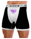 Meh Candy Heart Purple - Valentines Day Mens Boxer Brief Underwear by TooLoud-Boxer Briefs-NDS Wear-Black-with-White-Small-NDS WEAR