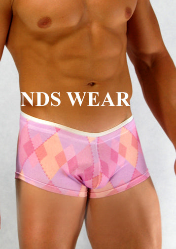 Men's Pink Diamond Short-NDS Wear-ABCunderwear.com-Small-NDS WEAR