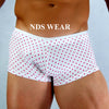 Men's Trunk White With Pink Dots-NDS Wear-ABCunderwear.com-Small-NDS WEAR