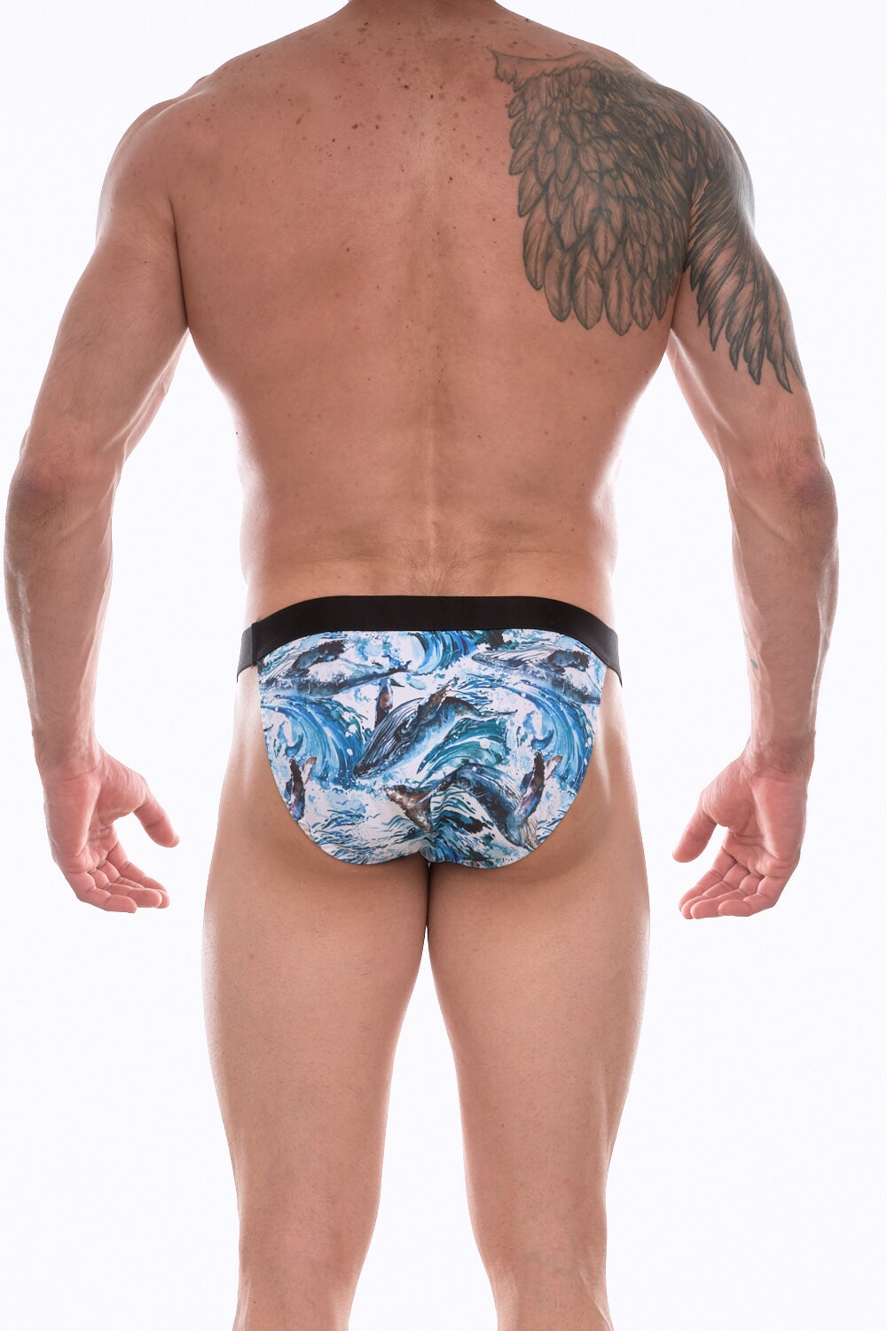 Ocean Men's Open Side Bikini Brief Underwear-Mens Brief-NDS Wear-Large-Multi-NDS WEAR