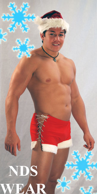 Santa Mens Lace-Up Short - Costume for Christmas-NDS Wear-NDS WEAR-NDS WEAR