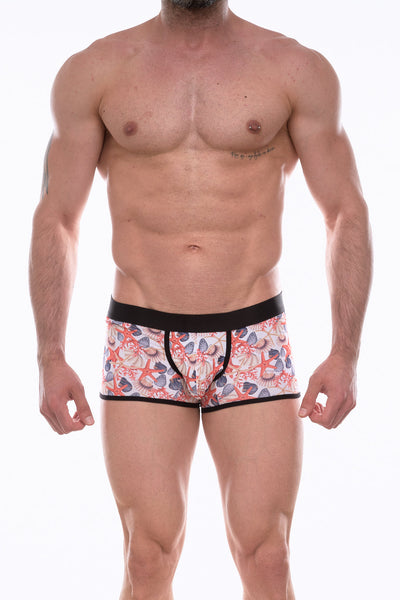 Seashells Men's Boxer Brief Underwear-Boxer Brief-NDS Wear-Small-Multi-NDS WEAR