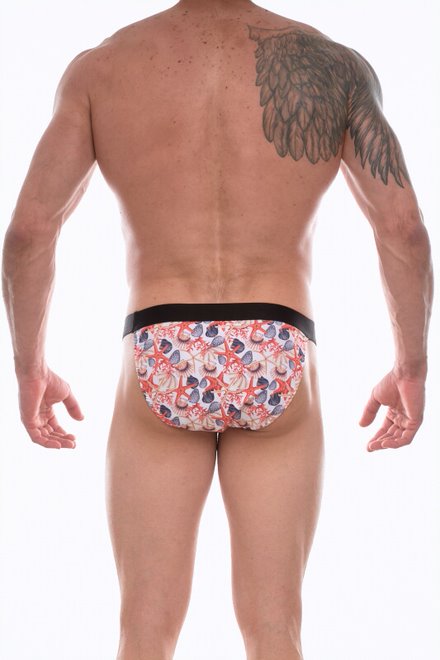 Seashells Men's Open Side Brief-Mens Brief-NDS WEAR-Large-Multi-NDS WEAR