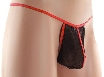 Seductive Men's G-String crafted with Rave Mesh - By NDS Wear-NDS Wear-Neptio-Small-Red-NDS WEAR