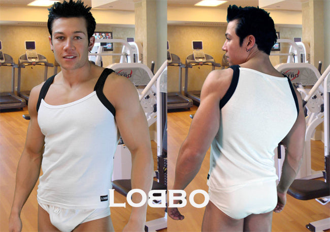 Sexy Square Cut Contrast Tank Top-NDS Wear-Lobbo-Small-White-NDS WEAR