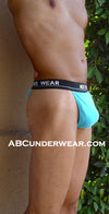 Shop Aqua Blue Y-Back Men's Thong - A Stylish and Comfortable Undergarment for Men-Mens Thong-nds wear-Small-Blue-NDS WEAR