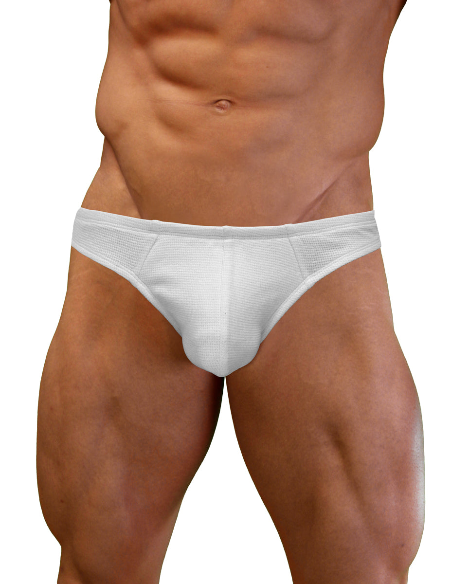 Shop NDS Wear Men's White Stretch Waffle Cotton Thong - FLASH SALE-Mens Thong-NDS Wear-Small-White-Black-NDS WEAR