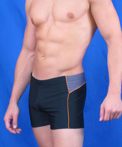Sophisticated Palermo Piped Squarecut for the Discerning Shopper-NDS Wear-NDS WEAR-Extra-Small-Black/Silver-NDS WEAR