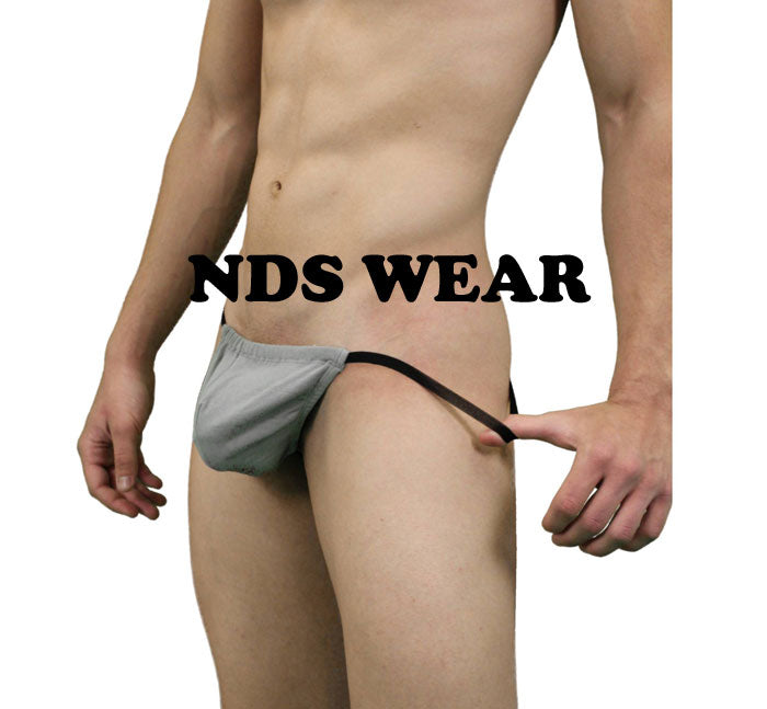 Stylish Men's Cotton G-string in a Variety of Colors - By NDS Wear-NDS Wear-Lobbo-Small/Medium-Gray-NDS WEAR