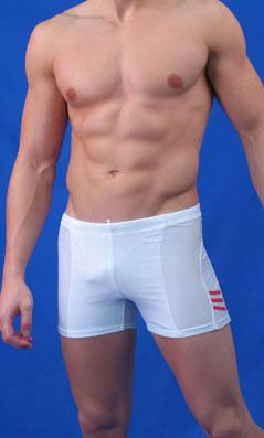 Stylish Stripe Squarecut Swimsuit for Fashion-forward Beach Enthusiasts-NDS Wear-nds wear-Extra-Small-White-NDS WEAR