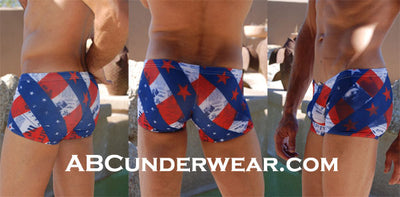 Trendy Flag Print Pouch Swimsuit-NDS Wear-NDS WEAR-NDS WEAR