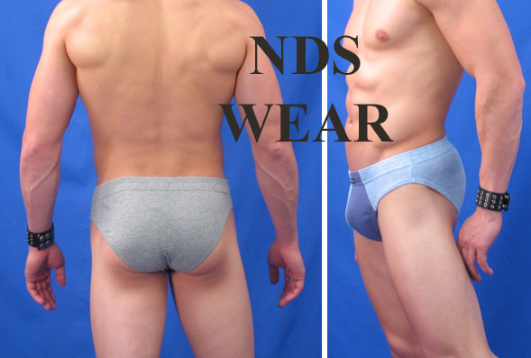 Two Tone Men's Brief Underwear-Mens Brief-nds wear-Small-Greys-NDS WEAR