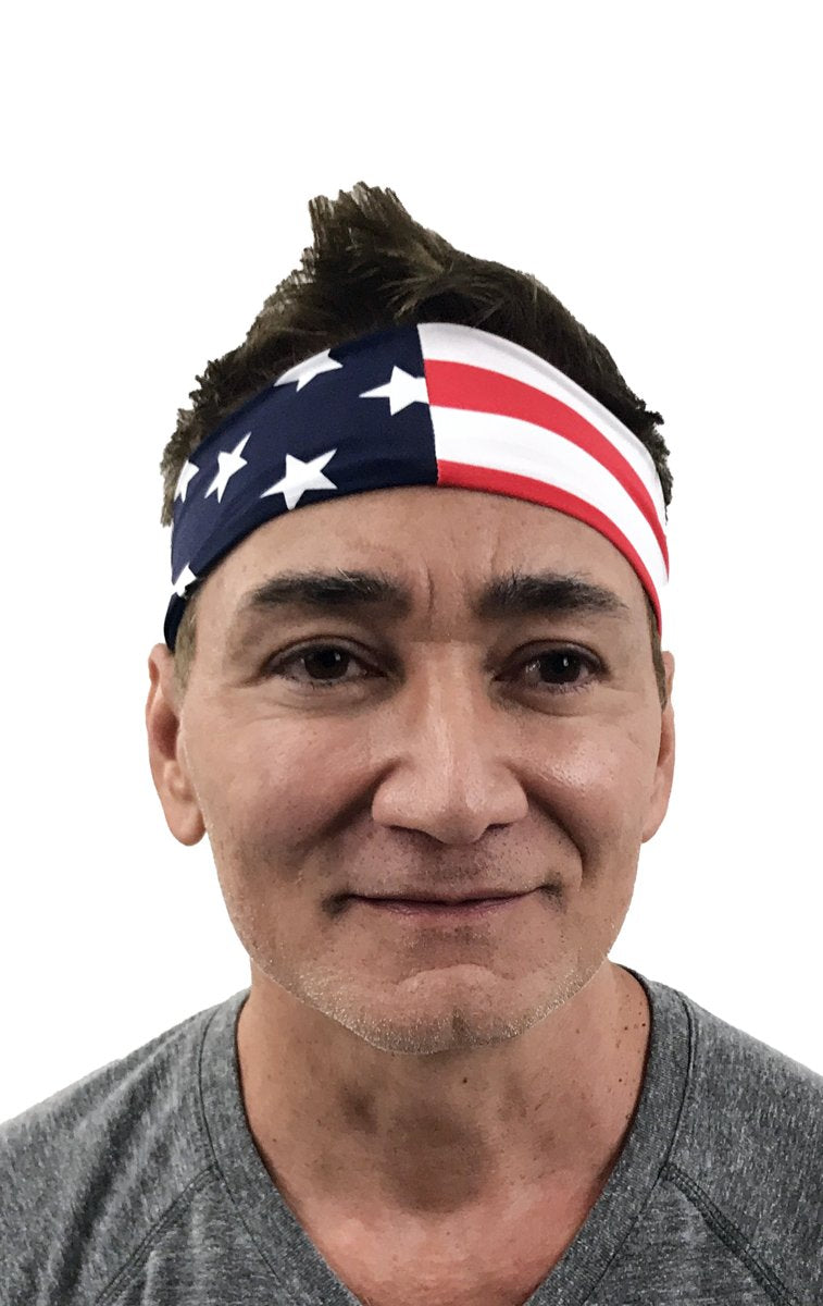 USA Flag Headband - Stars and Stripes Ties in Back-headband-Neptio-NDS WEAR