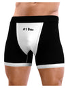 #1 Boss Text - Boss Day Mens Boxer Brief Underwear-Boxer Briefs-NDS Wear-Black-with-White-Small-NDS WEAR