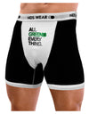 All Green Everything Distressed Mens Boxer Brief Underwear-Boxer Briefs-NDS Wear-Black-with-White-Small-NDS WEAR