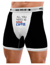 All You Need Is Coffee Mens Boxer Brief Underwear-Boxer Briefs-NDS Wear-Black-with-White-Small-NDS WEAR