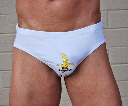 Big Banana Brief-Mens Brief-lobbo-Small-White-White-NDS WEAR