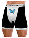 Big Blue Butterfly Mens Boxer Brief Underwear-Boxer Briefs-NDS Wear-Black-with-White-Small-NDS WEAR