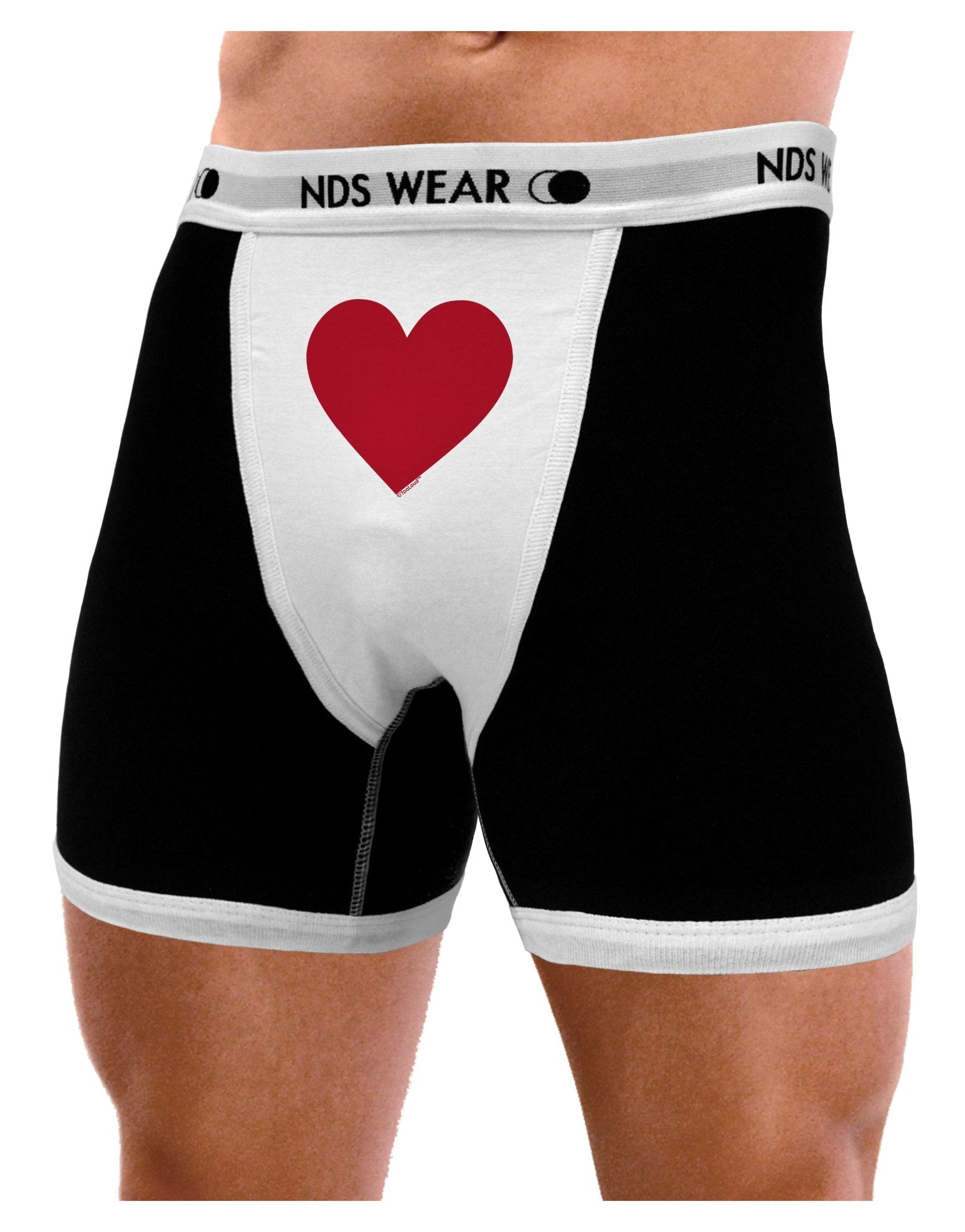 Big Red Heart Valentine's Day Mens Boxer Brief Underwear - NDS WEAR