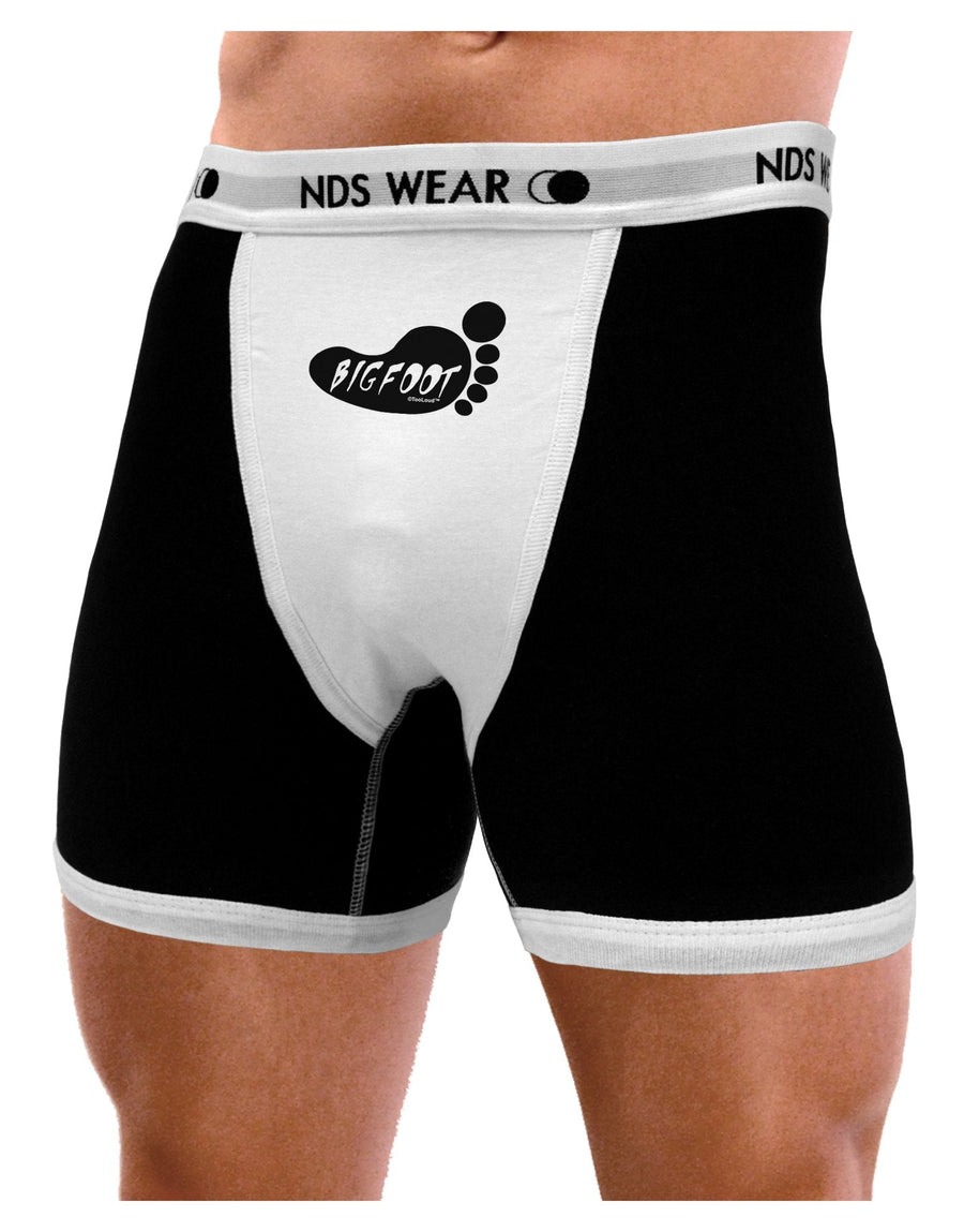 Bigfoot Mens Boxer Brief Underwear by TooLoud-Boxer Briefs-NDS Wear-Black-with-White-Small-NDS WEAR