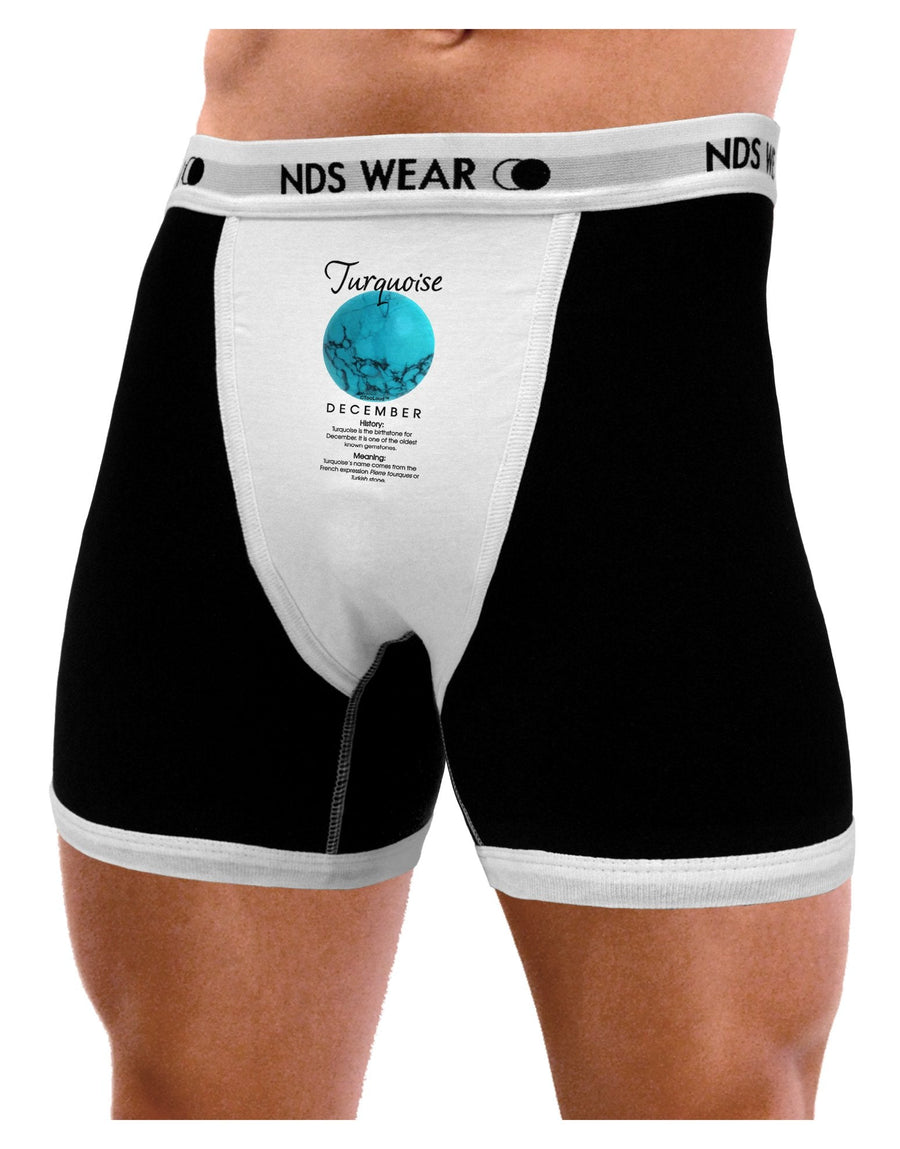 Birthstone Turquoise Mens Boxer Brief Underwear by TooLoud-Boxer Briefs-NDS Wear-Black-with-White-Small-NDS WEAR