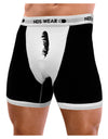 Black Feather Mens Boxer Brief Underwear-Boxer Briefs-NDS Wear-Black-with-White-Small-NDS WEAR