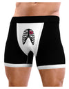 Black Skeleton Bones Ribcage with Heart Mens Boxer Brief Underwear-Boxer Briefs-NDS Wear-Black-with-White-Small-NDS WEAR