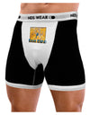 Blue Bird In Yellow Text Mens Boxer Brief Underwear-Boxer Briefs-NDS Wear-Black-with-White-Small-NDS WEAR