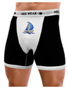 Blue Sailboat Mens Boxer Brief Underwear-Boxer Briefs-NDS Wear-Black-with-White-Small-NDS WEAR
