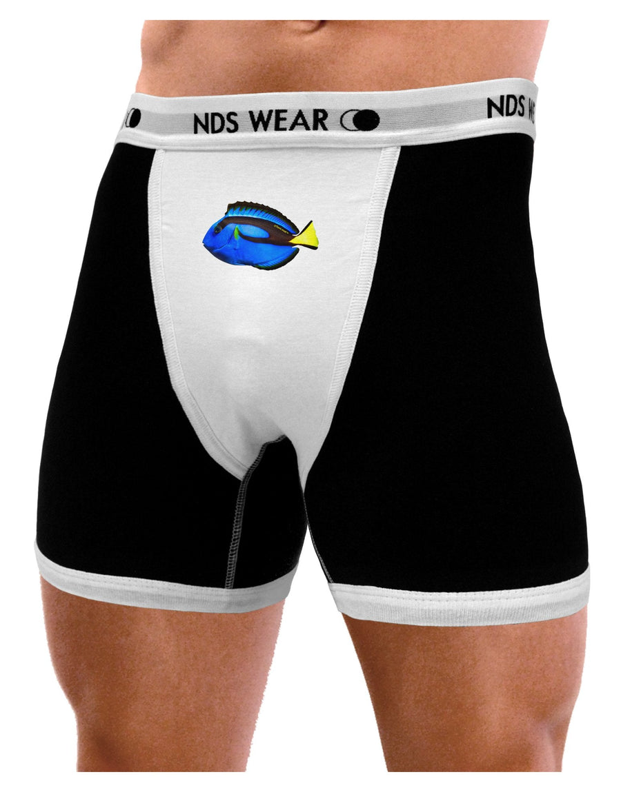 Blue Tang Fish Mens Boxer Brief Underwear-Boxer Briefs-NDS Wear-Black-with-White-Small-NDS WEAR