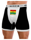 Bolivia Flag Mens Boxer Brief Underwear-Boxer Briefs-NDS Wear-Black-with-White-Small-NDS WEAR