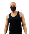 CUSTOM Image or Text 100% Black cotton Face Mask - 3 Layer Face Cover - Made in the USA-face mask-Davson Sales-Black-NDS WEAR