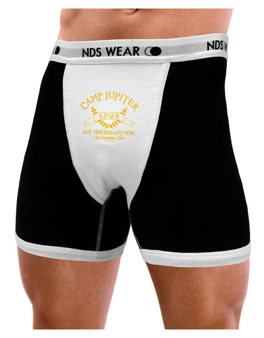 Camp Jupiter - SPQR Banner - Gold Mens Boxer Brief Underwear by TooLoud-Boxer Briefs-NDS Wear-Black-with-White-Small-NDS WEAR