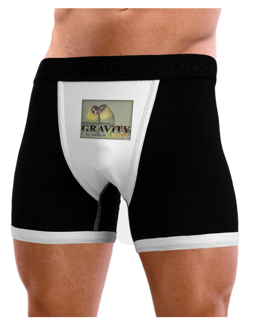 Can't Blame Gravity Einstein Mens Boxer Brief Underwear-Boxer Briefs-NDS Wear-Black-with-White-XXX-Large-NDS WEAR