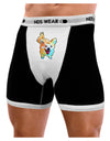Cartoon Pomeranian Mens Boxer Brief Underwear-Boxer Briefs-NDS Wear-Black-with-White-Small-NDS WEAR