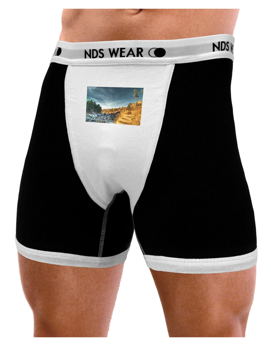 Castlewood Canyon Mens Boxer Brief Underwear-Boxer Briefs-NDS Wear-Black-with-White-Small-NDS WEAR