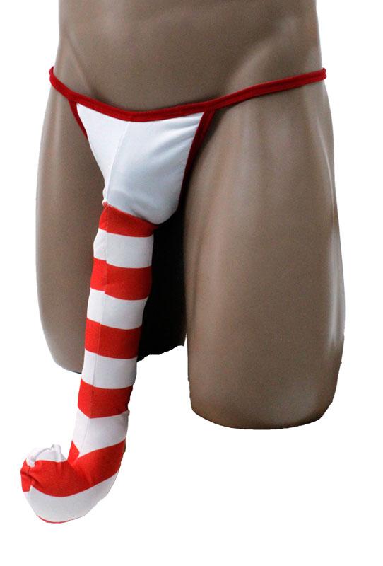 Christmas Holiday Print Men's Candy Cane G-String - By NDS Wear-G-String-NDS Wear-NDS WEAR