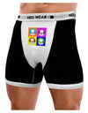 Clown Face Pop Art Mens Boxer Brief Underwear-Boxer Briefs-NDS Wear-Black-with-White-Small-NDS WEAR