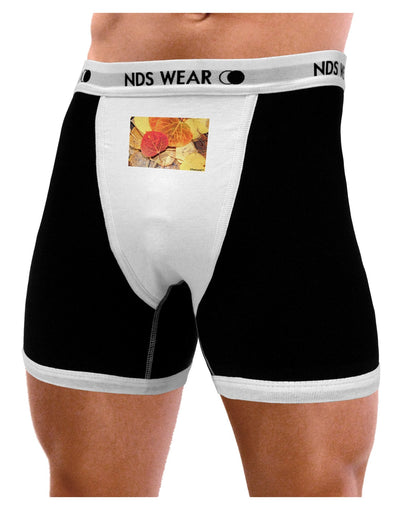 Colorado - Autumn Mens Boxer Brief Underwear-Boxer Briefs-NDS Wear-Black-with-White-Small-NDS WEAR